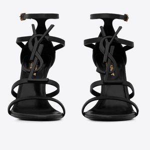 SAINT LAURENT CASSANDRA SANDALS IN SMOOTH LEATHER